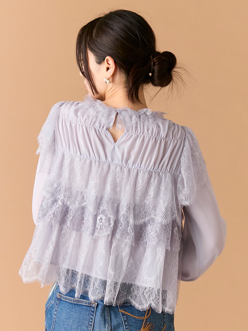 レースフリルブラウス(シャツ・ブラウス)｜トップス｜LILY BROWN