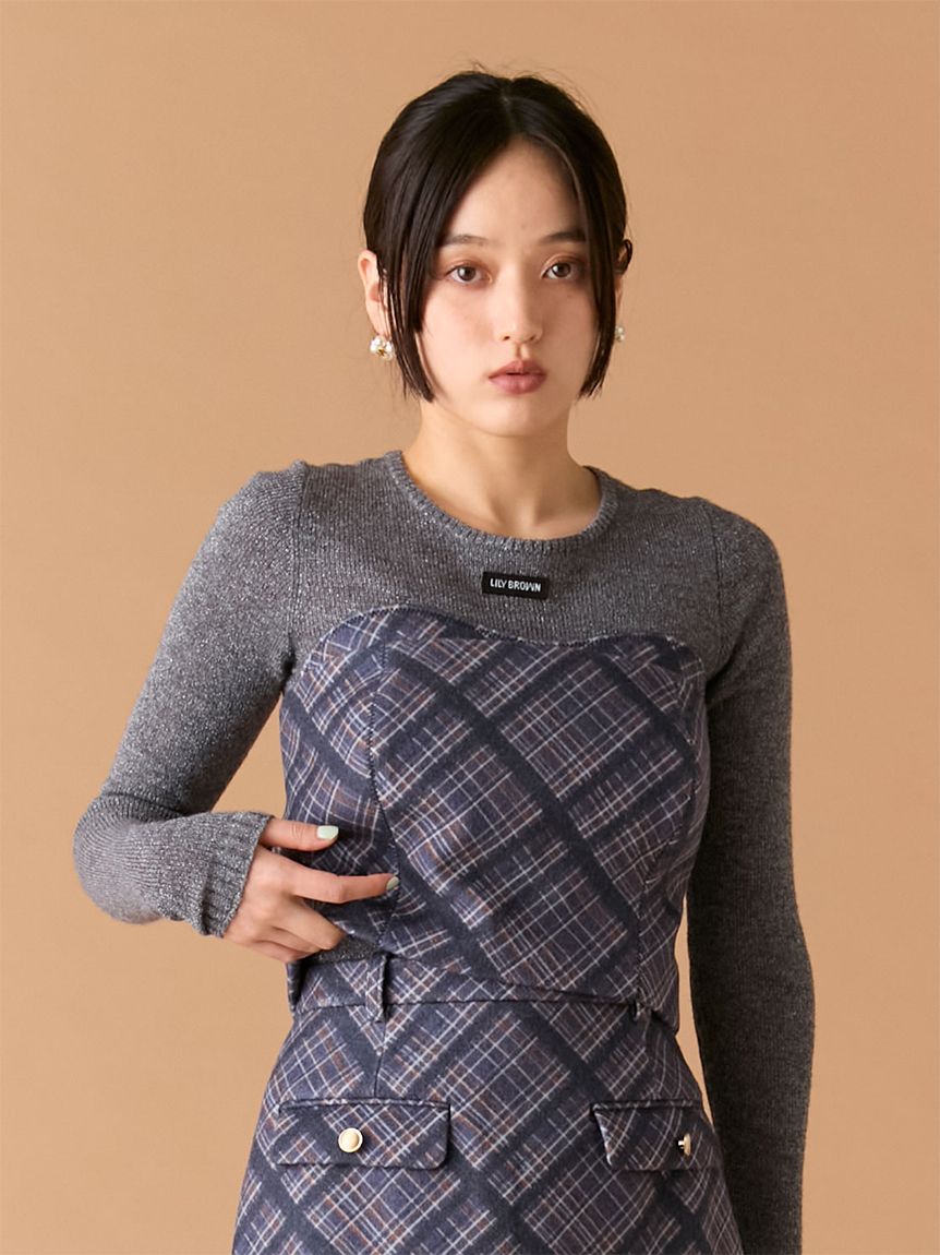 ウーリーチェックプリントビスチェ(ビスチェ)｜トップス｜LILY BROWN