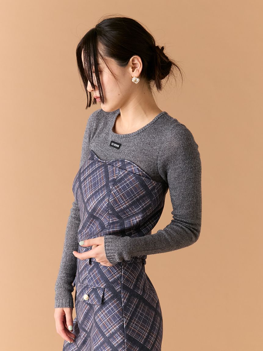 ウーリーチェックプリントビスチェ(ビスチェ)｜トップス｜LILY BROWN