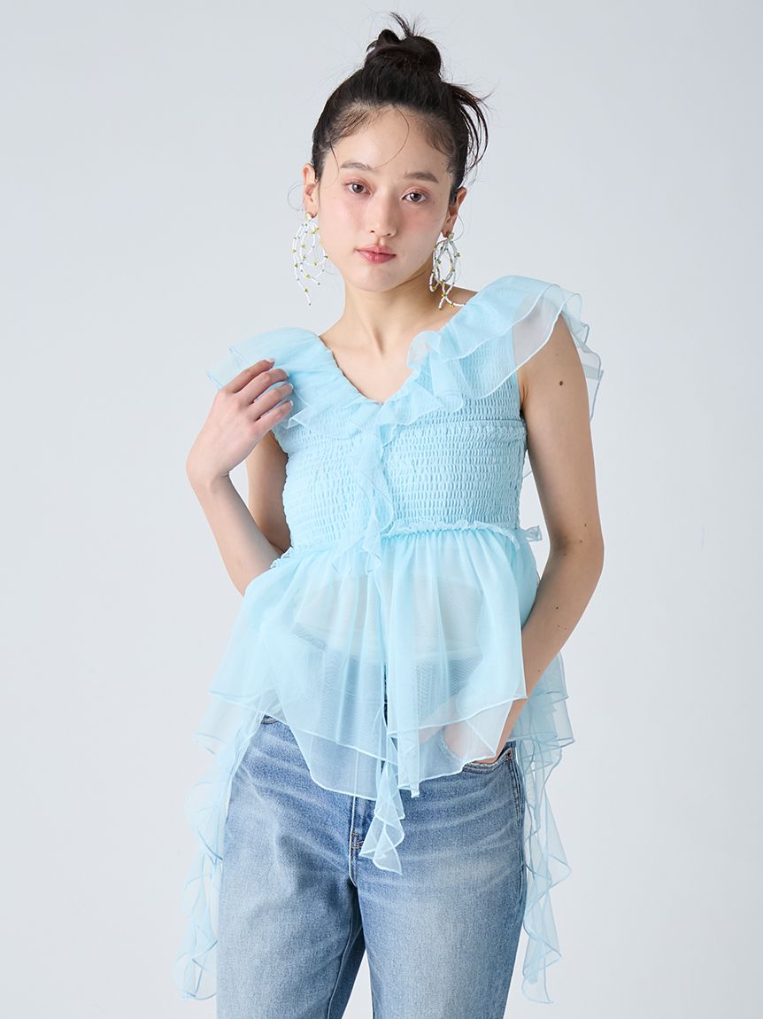 パピヨンチュールフリルトップス(シャツ・ブラウス)｜トップス｜LILY