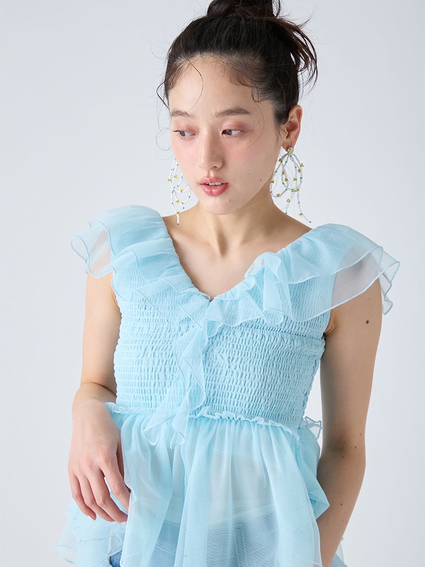 パピヨンチュールフリルトップス(シャツ・ブラウス)｜トップス｜LILY