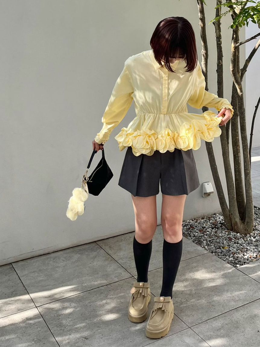 ホイップフリルヘムブラウス(シャツ・ブラウス)｜トップス｜LILY BROWN