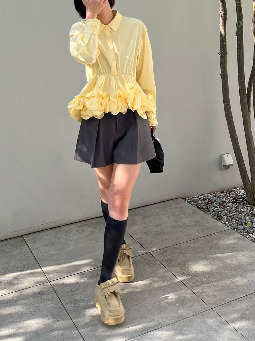 ホイップフリルヘムブラウス(シャツ・ブラウス)｜トップス｜LILY BROWN