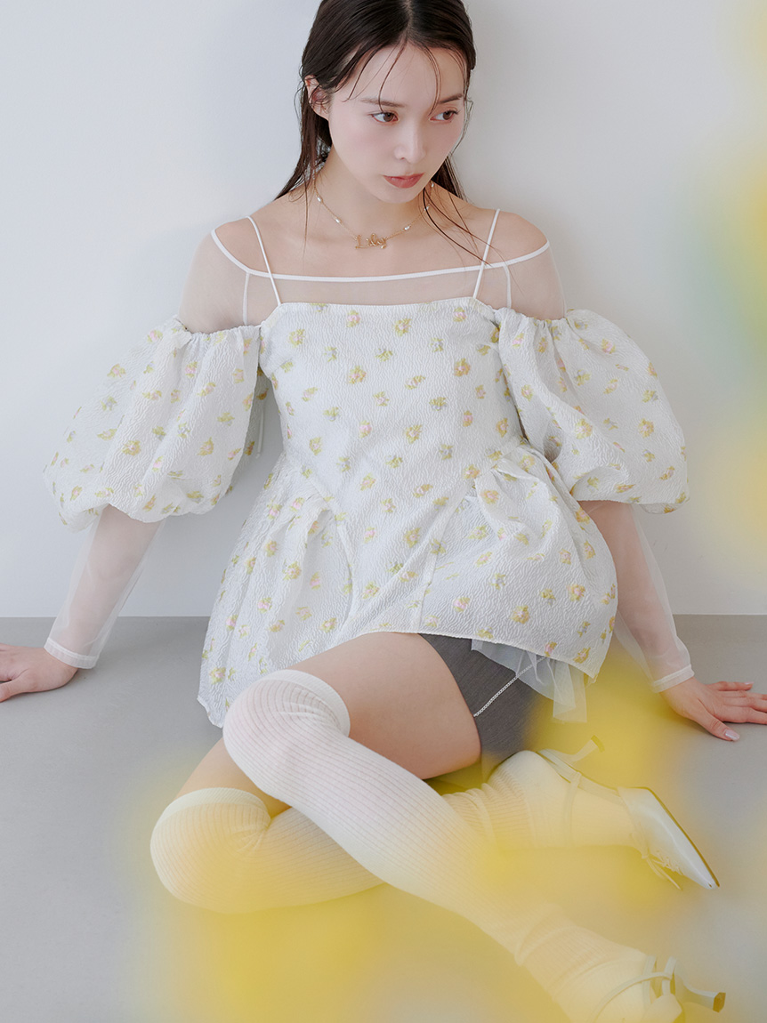 3wayペプラムジャガードブラウス(シャツ・ブラウス)｜トップス｜LILY