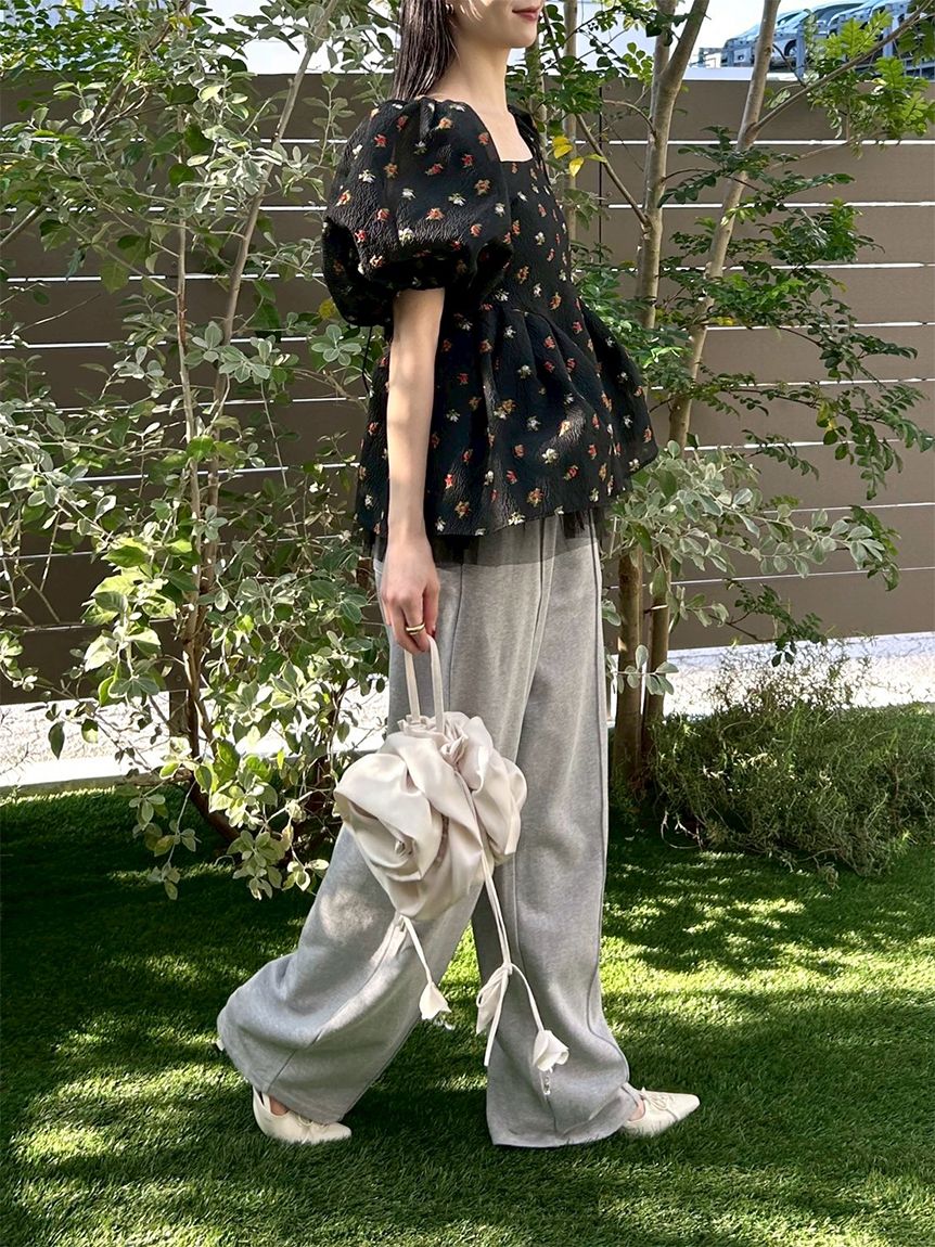 3wayペプラムジャガードブラウス(シャツ・ブラウス)|トップス|LILY 3wayペプラムジャガードブラウス(シャツ・ブラウス)|トップス|LILY