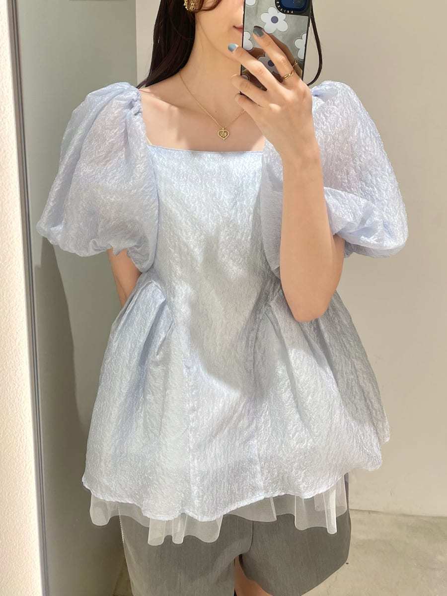 3wayペプラムジャガードブラウス(シャツ・ブラウス)｜トップス｜LILY