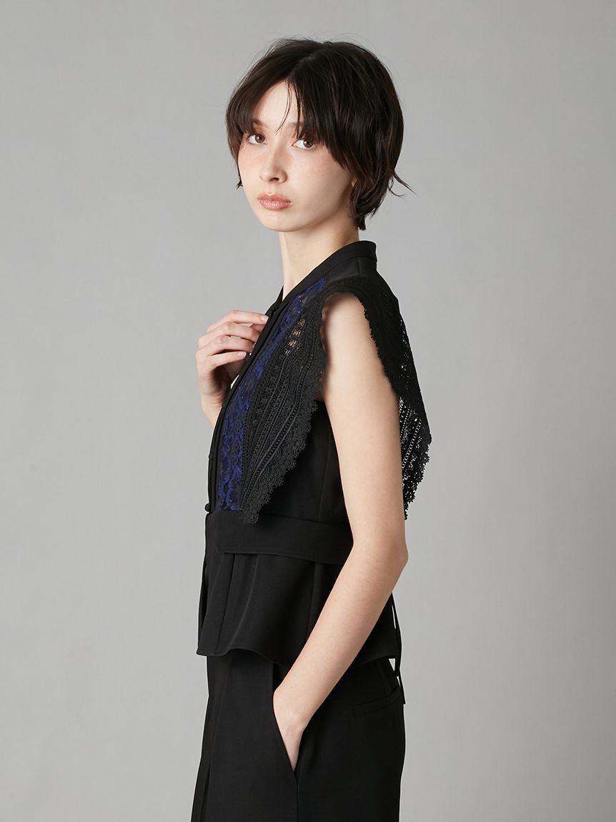LILYBROWN  刺繍レースブラウス LILY BROWN リリーブラウン Lily Brown 刺繍レースノースリブラウス