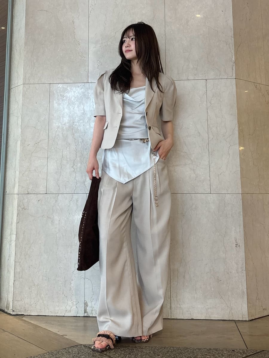 ドレープサテンキャミトップス(タンクトップ・キャミソール)｜トップス