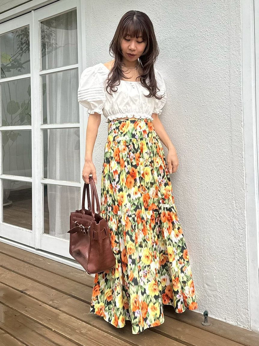 OBLI  パフスリーブブラウス☆ パフスリーブカラーニットトップス/ピンク | TOPS | OBLI