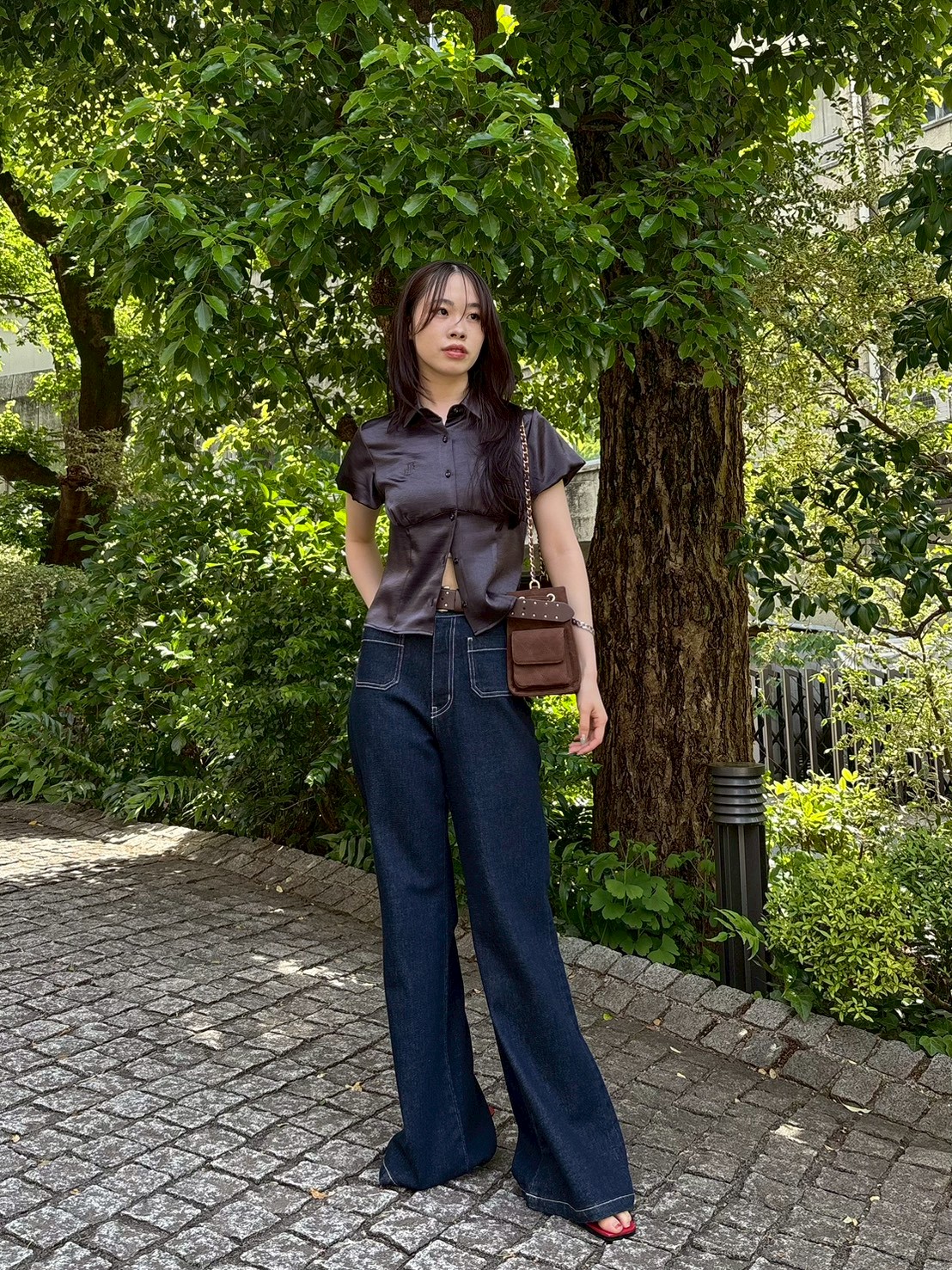 Lilybrown♡バルーンサテンブラウス新作美品 10.jpg