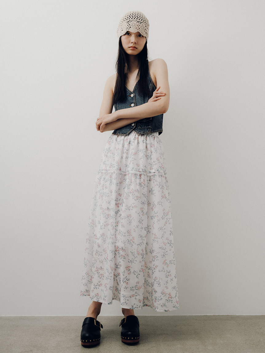 お値下げ不可/池田泉さんPUR loop hand knit top ビスチェ デニムホルタービスチェ(ビスチェ)｜トップス｜LILY BROWN（リリー