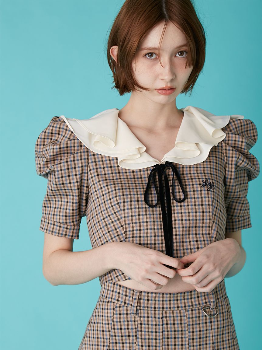 LILY BROWN×Hearts2Hearts】フレアカラートップス(Tシャツ・カットソー