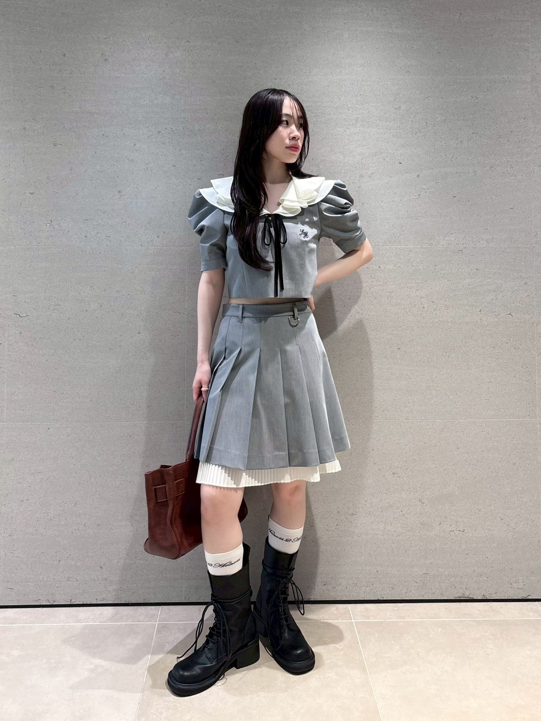 LILY BROWN×Hearts2Hearts】フレアカラートップス(Tシャツ・カットソー