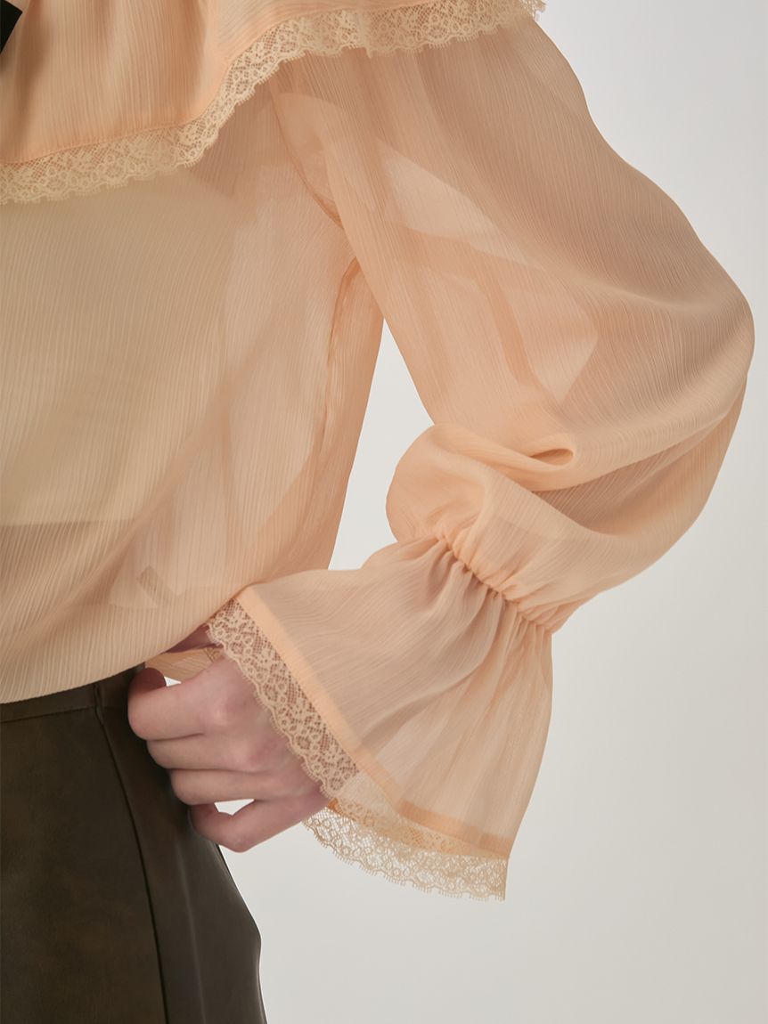 シアーフリルボウタイブラウス(シャツ・ブラウス)｜TOPS｜LILY BROWN