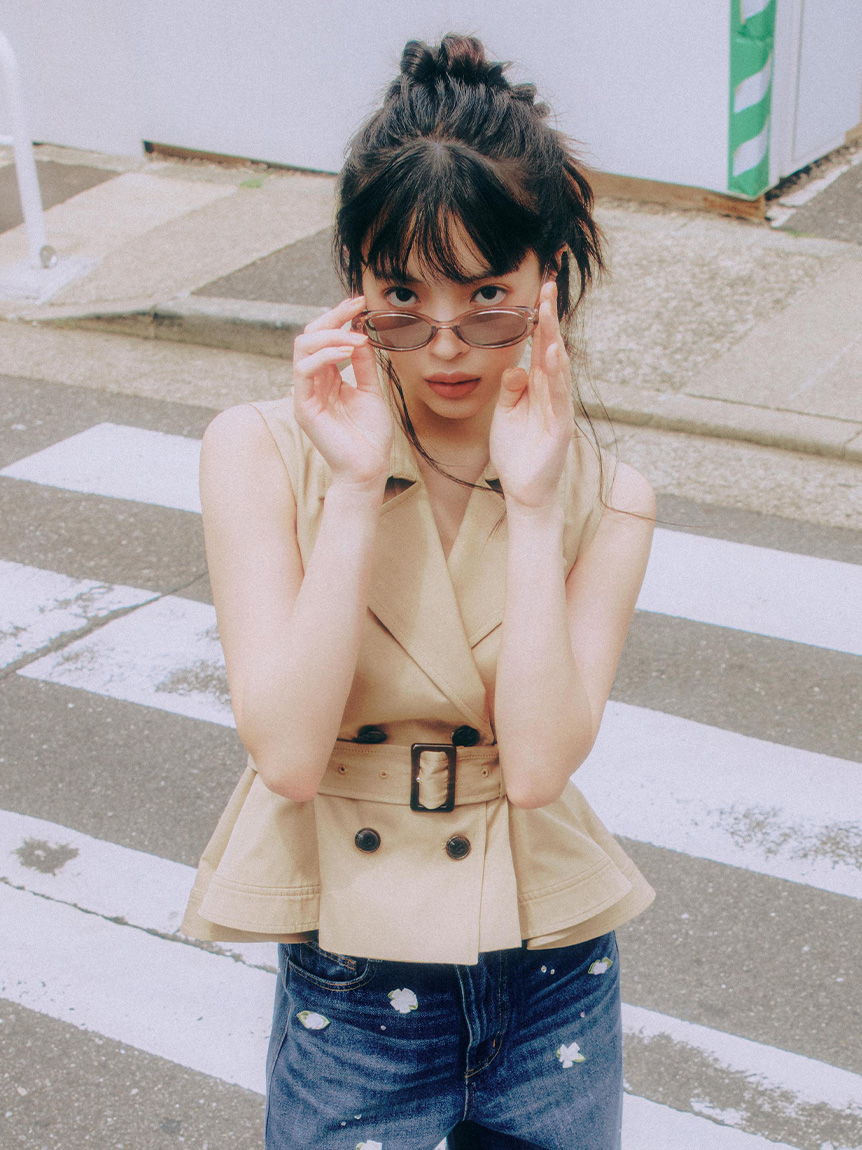 ランダムヘムペプラムジレ(ベスト)｜アウター｜LILY BROWN（リリー
