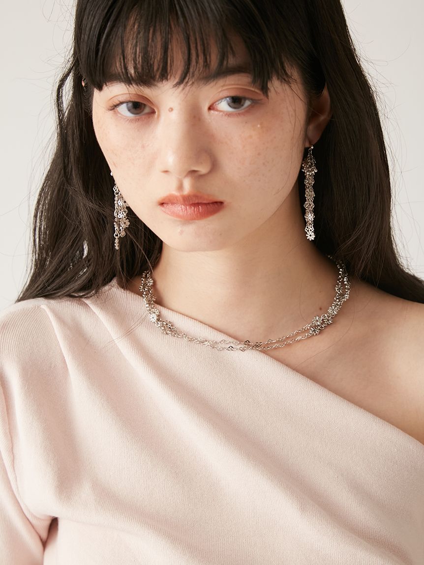 2wayフラワーチェーンネックレス(ネックレス)|アクセサリー 2wayフラワーチェーンネックレス(ネックレス)|アクセサリー