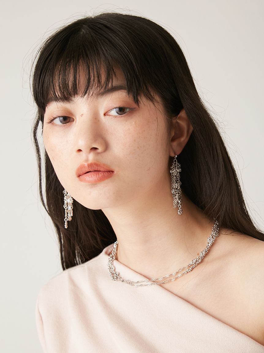 2wayフラワーチェーンネックレス(ネックレス)｜アクセサリー