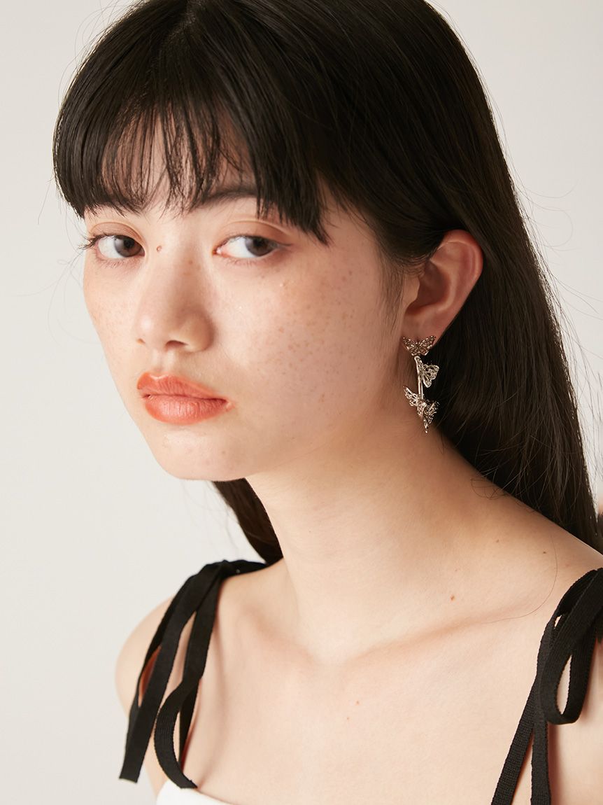 LILY BROWN × ANNA SUI】バタフライフープピアス(ピアス