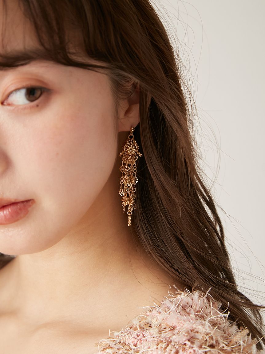 激安通販サイト フラワーチェーンピアス(ピアス)｜アクセサリー｜LILY BROWN アクセサリー