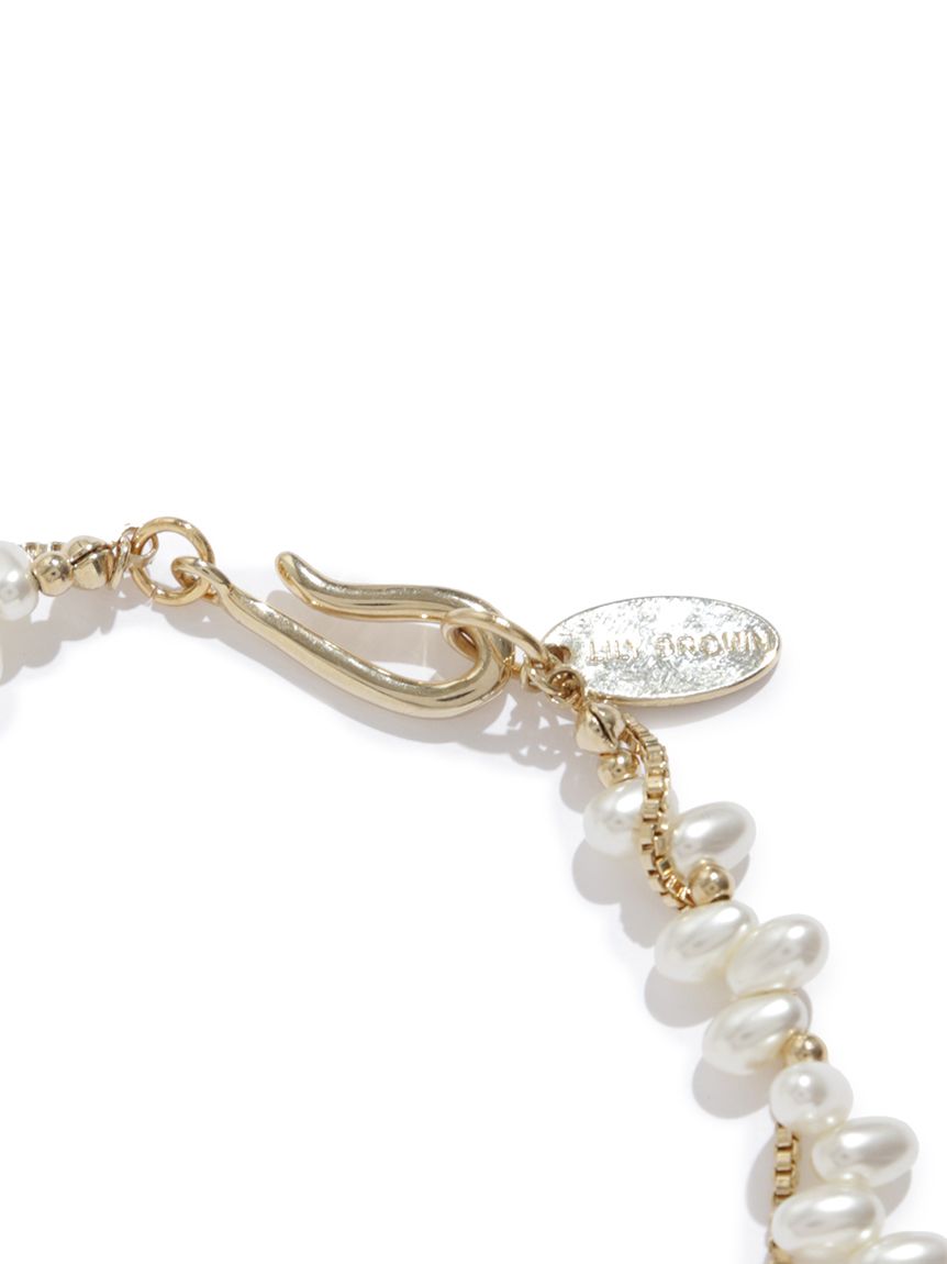 2点セットヴィヴィアン ドロップ パール ネックレス