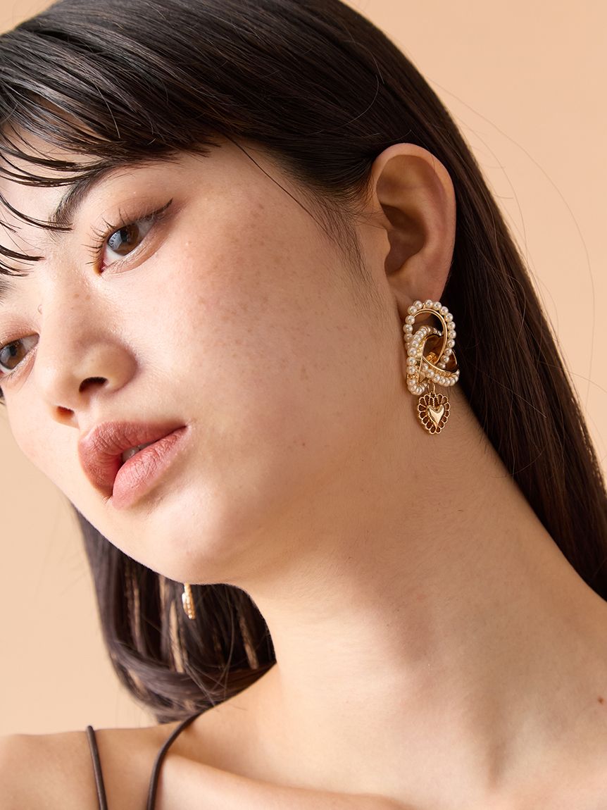 ノットパールピアス【Hearts2Hearts着用】(雑貨)｜ファッション