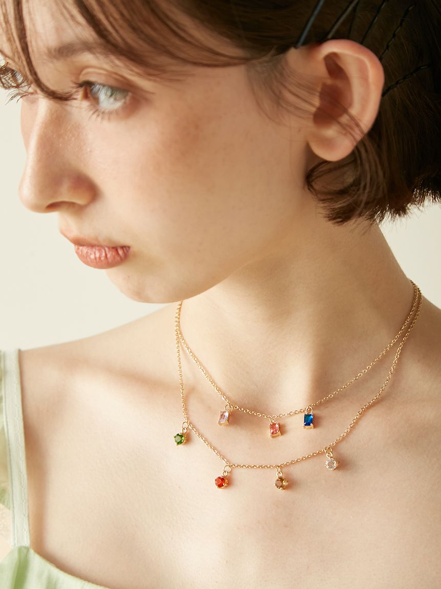 最終値下げGlitter 多色ストーン ネックレス カラフルストーンネックレス(雑貨)｜ファッション雑貨｜LILY BROWN