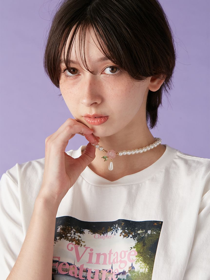 ローズパールネックレス(イヤリング)｜アクセサリー｜LILY BROWN