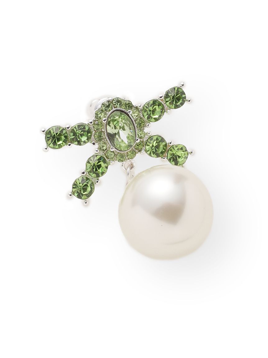 L.B CANDY STOCK]ビジューリボンパールピアス(ピアス)｜アクセサリー