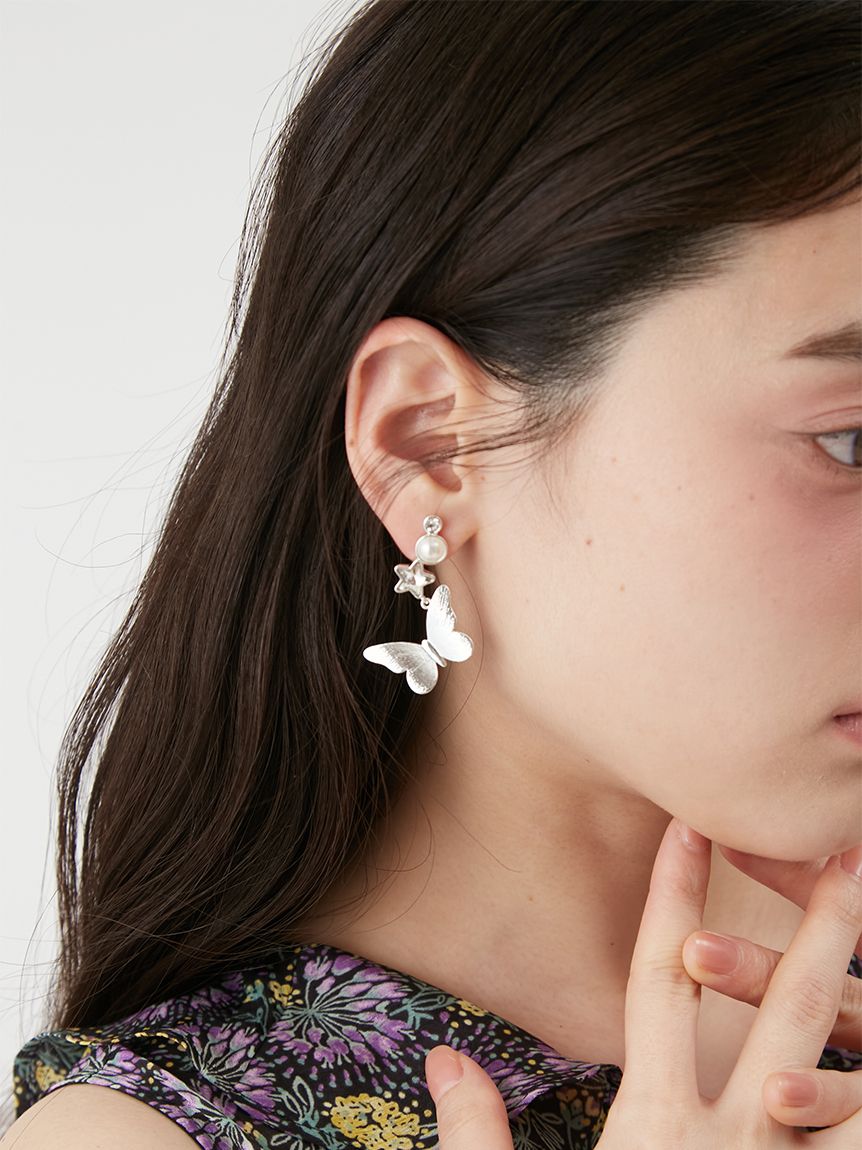 LILY BROWN×ANNA SUI】バタフライスターピアス(ピアス)｜アクセサリー