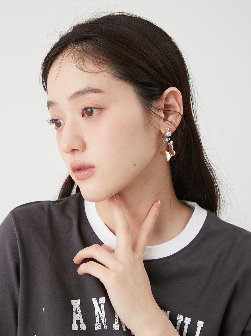 LILY BROWN×ANNA SUI】バタフライスターピアス(ピアス)｜アクセサリー