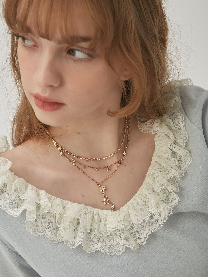 スターモチーフ3連ネックレス(ネックレス)｜ACCESSORY｜LILY BROWN