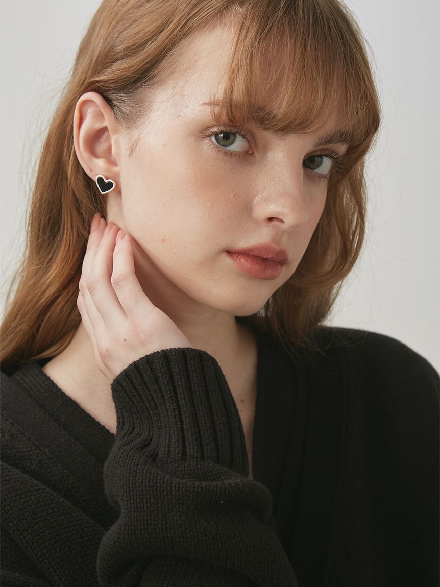 ナチュラルストーンハートピアス(ピアス・イヤリング)｜ACCESSORY