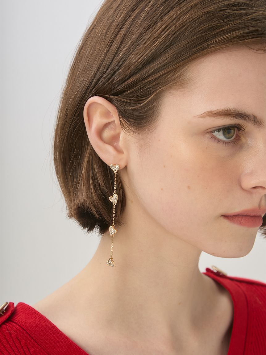 スウィングビジューハートピアス(ピアス・イヤリング)｜ACCESSORY