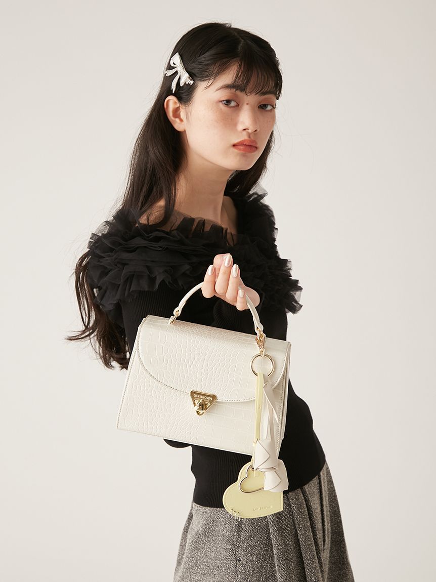 リリーブラウン LILY BROWN フリルバレルバッグ （BLK