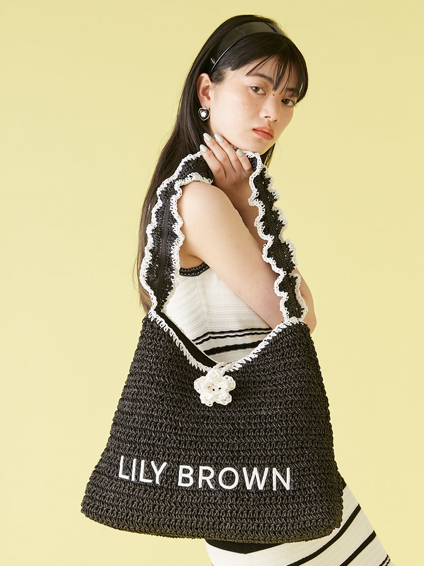 LILY BROWN×MARY QUANT】ペーパーラウンドフリルバッグ(バッグ