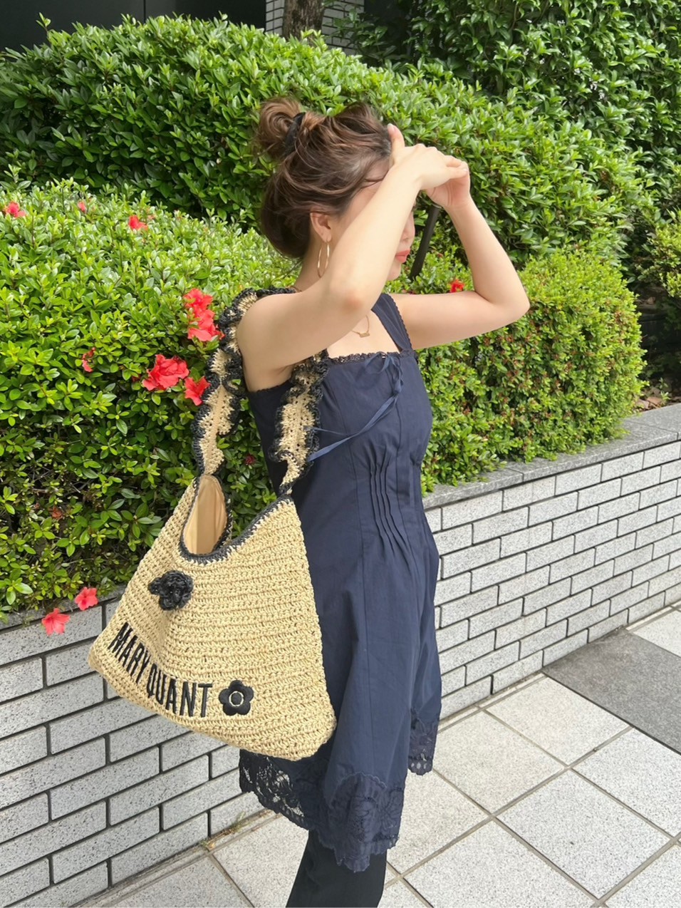 LILY BROWN×MARY QUANT】ペーパーラウンドフリルバッグ(バッグ