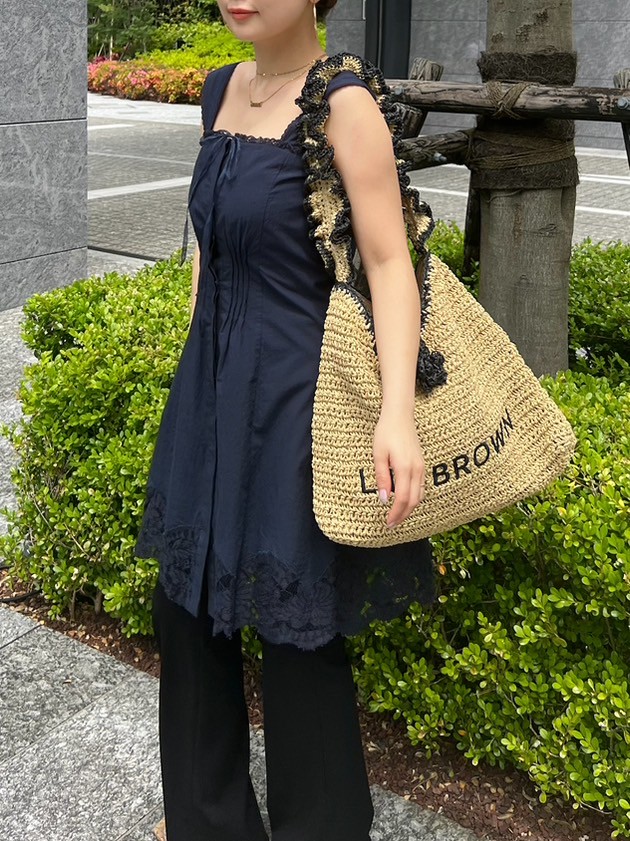 LILY BROWN×MARY QUANT】ペーパーラウンドフリルバッグ(バッグ