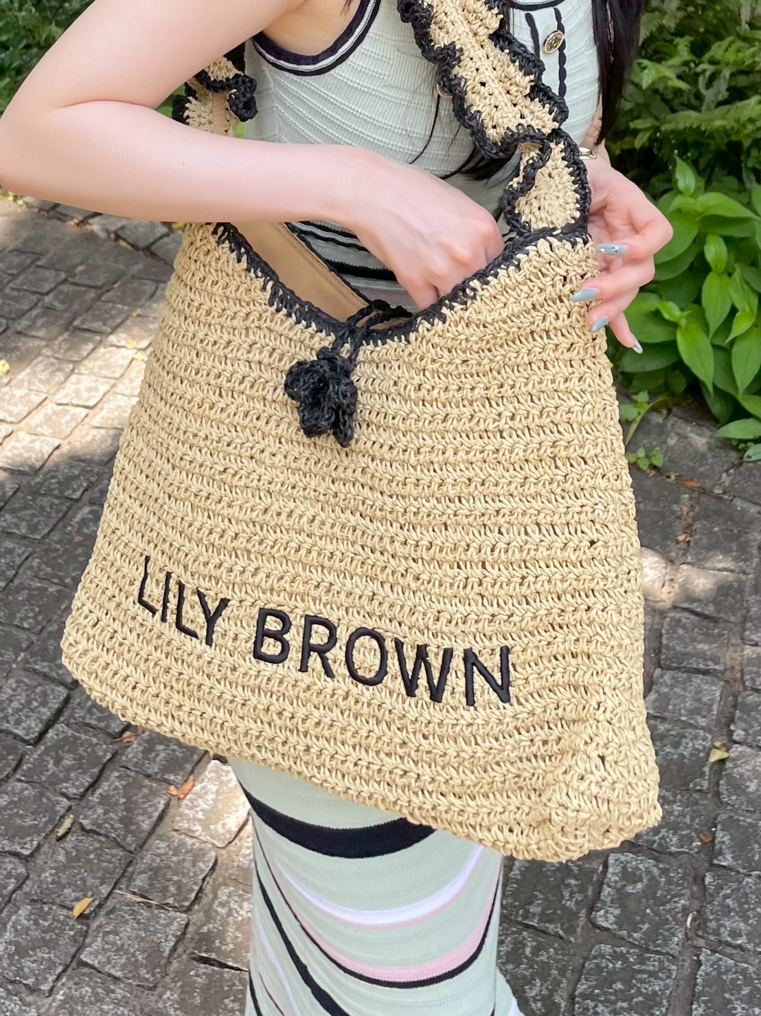 LILY BROWN×MARY QUANT】ペーパーラウンドフリルバッグ(バッグ