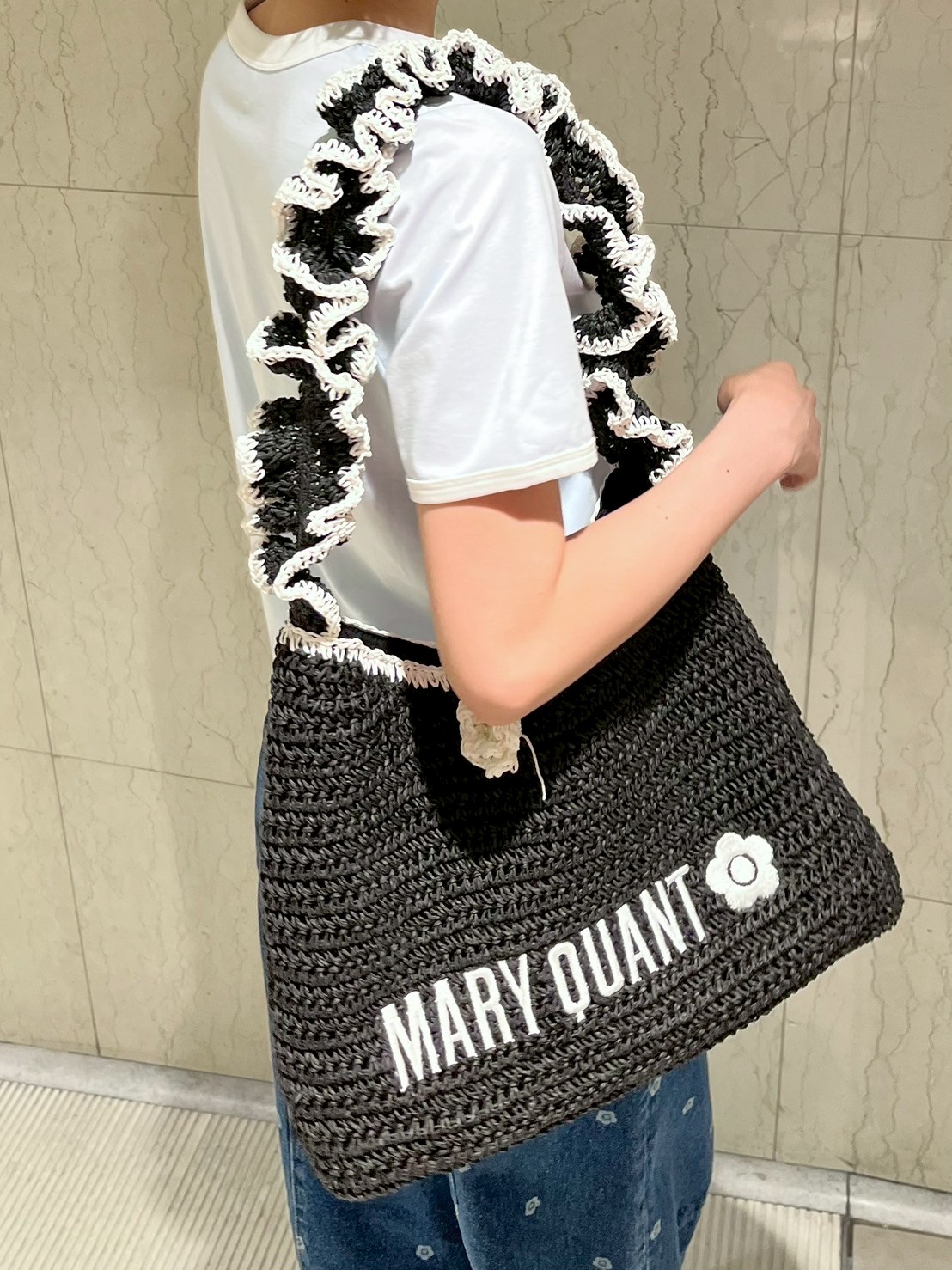 LILY BROWN×MARY QUANT】ペーパーラウンドフリルバッグ(バッグ
