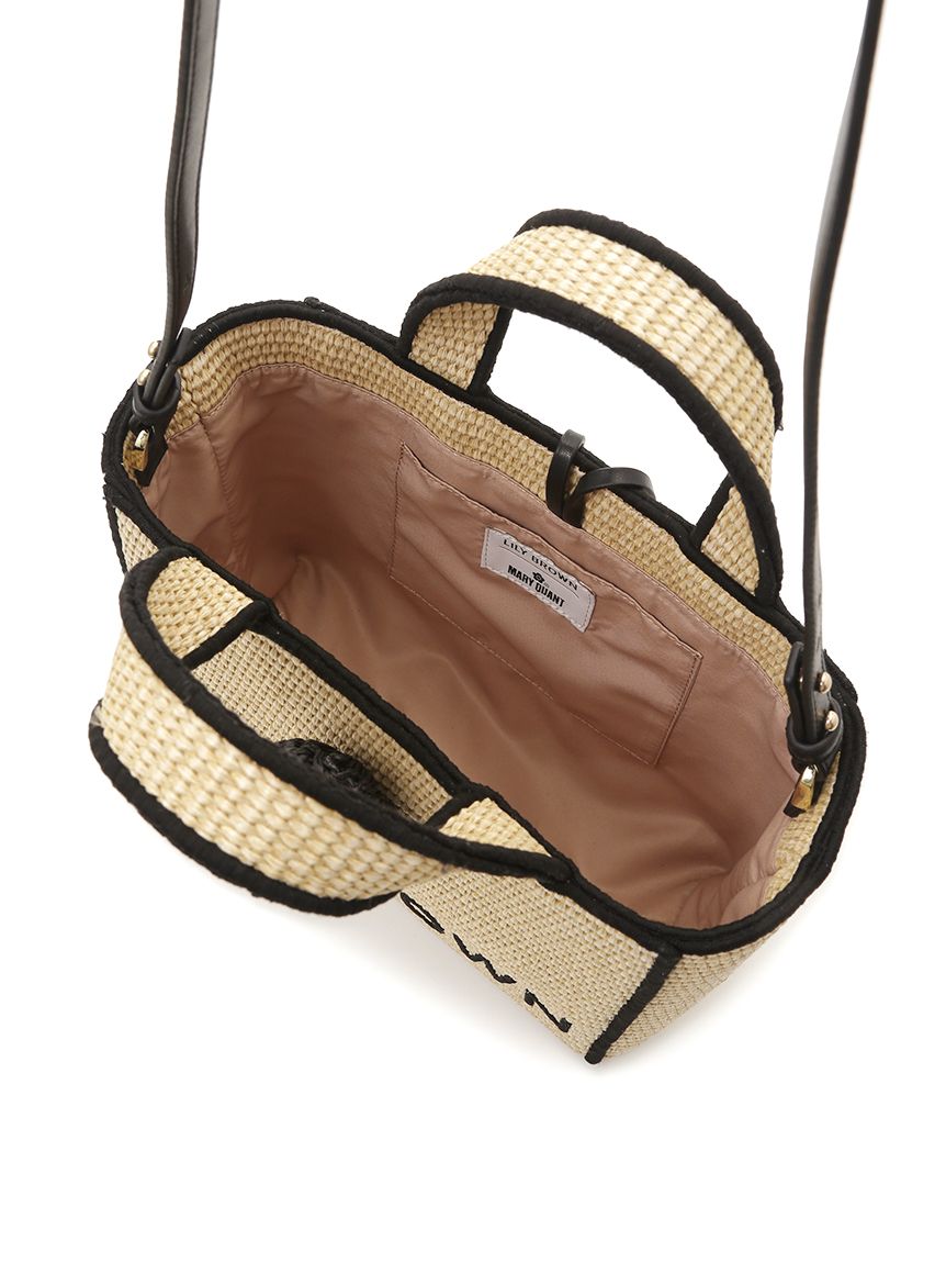 【LILY BROWN×MARY QUANT】ジュートロゴトート WHT 限定カラー】【LILY BROWN×MARY QUANT】ジュートロゴトート