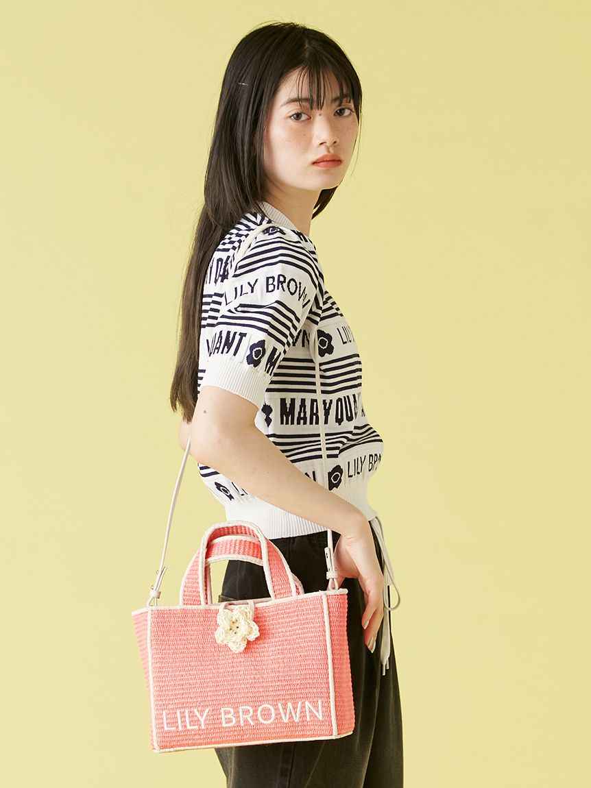 LILY BROWN×MARY QUANTジュートロゴトート 限定カラー】【LILY BROWN×MARY QUANT】ジュートロゴトート