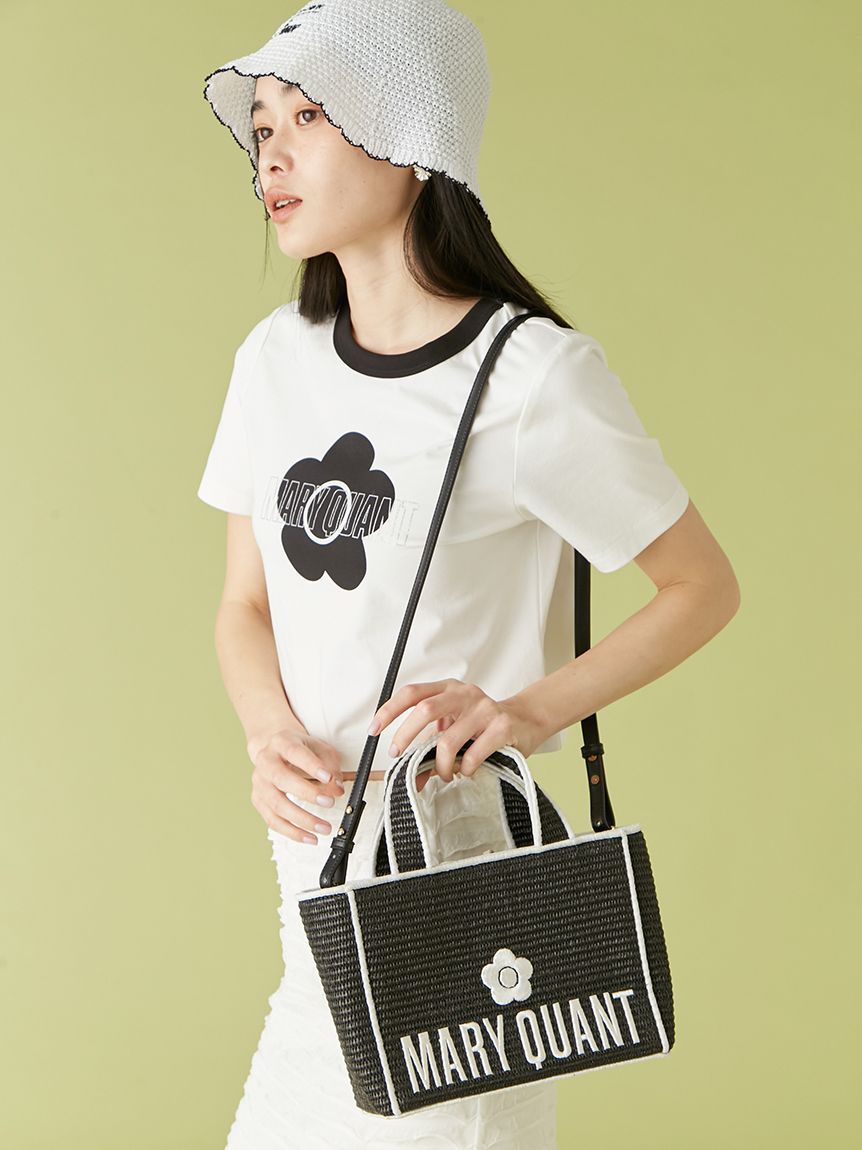LILY BROWN MARY QUANT カゴバッグ トートバッグ BLK