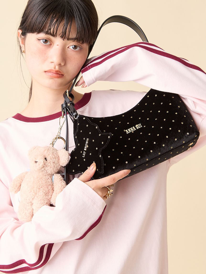 LILY BROWN ×ANNA SUI】バタフライミラーチャーム付きバッグ