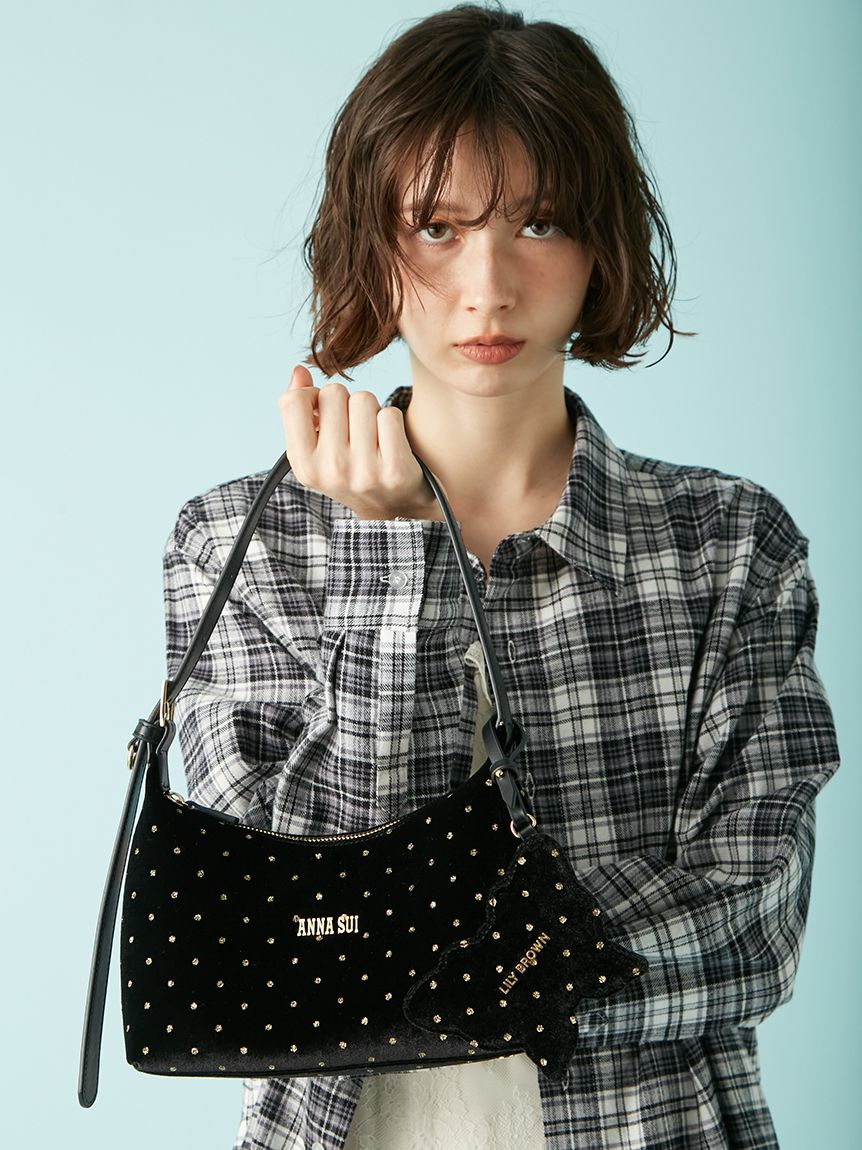 LILY BROWN ×ANNA SUI】バタフライミラーチャーム付きバッグ(バッグ
