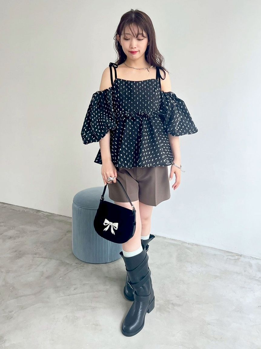 L.B CANDY STOCK]ビジューラウンド2wayミニバッグ(Hearts2Hearts着用