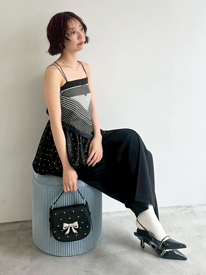 LILY BROWN LB CANDY STOCK *2way バッグ L.B CANDY STOCK]ビジューラウンド2wayミニバッグ(バッグ)｜LILY