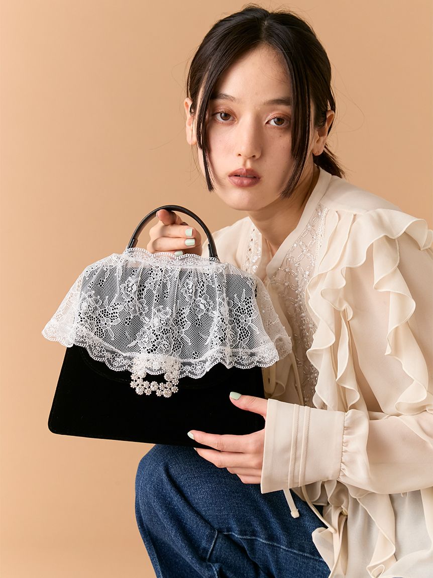 lilybrown [L.B CANDY STOCK]2wayレースカバーバッグ L.B CANDY STOCK]2wayレースカバーバッグ(Hearts2Hearts着用)(バッグ