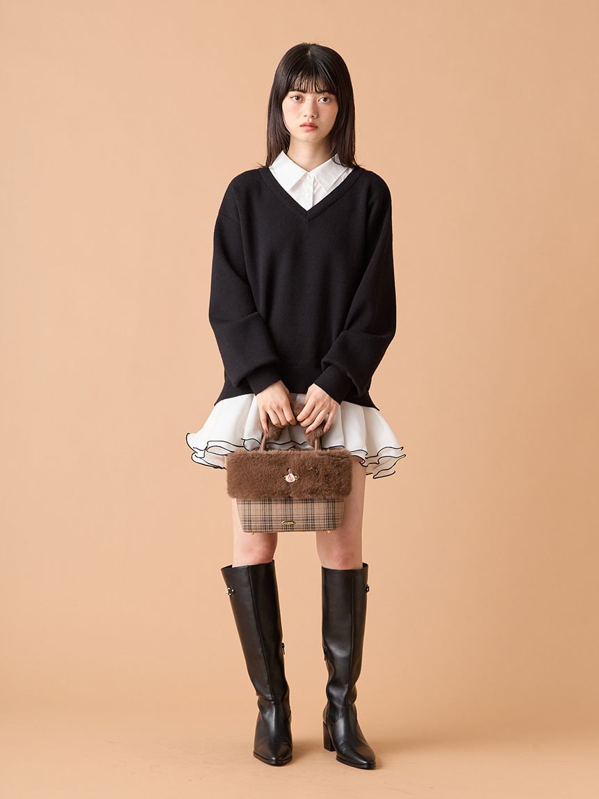 Lily Brown ファーバッグ ホワイト 楽天市場】エコファー切り替えトート LILY BROWN リリーブラウン