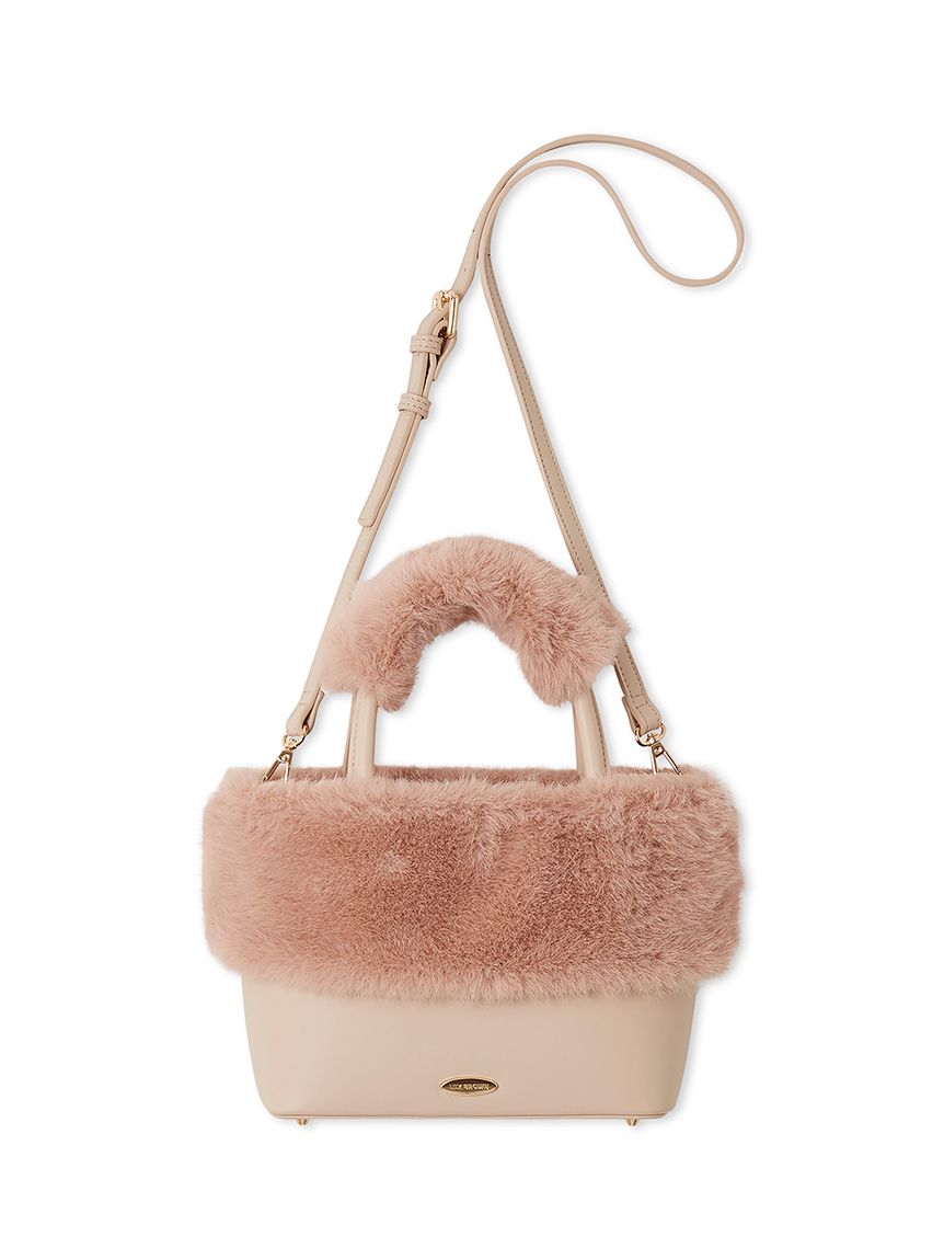 エコファーコンビマルチウェイトート　リリーブラウン オフィシャル・MASHアプリ限定】エコファーコンビマルチウェイトート