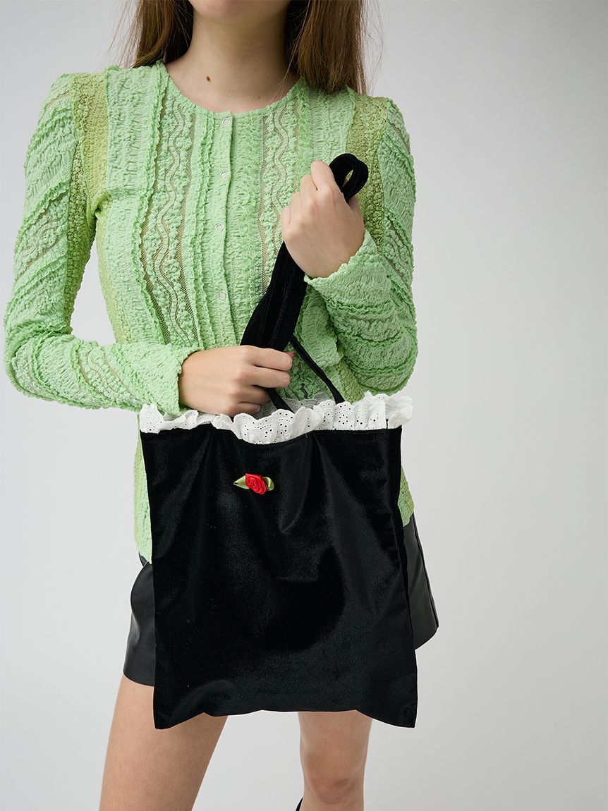 ローズモチーフフリルトート(トートバッグ)｜BAG｜LILY BROWN（リリー